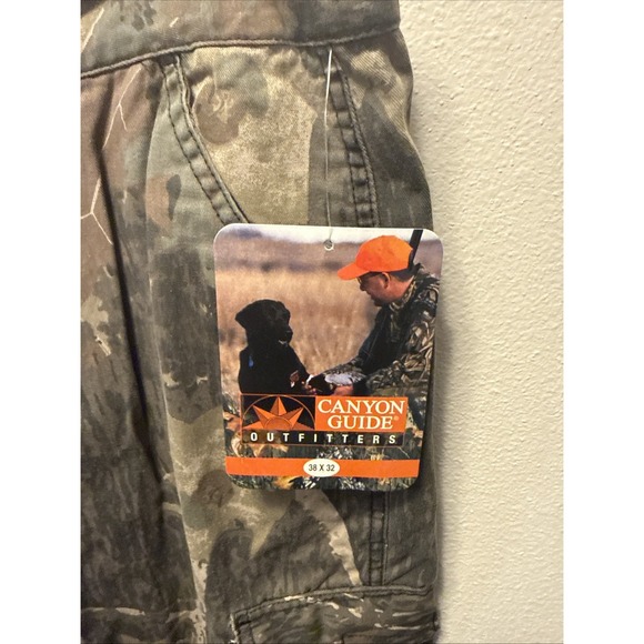 Vintage Canyon Guide Outfitters Pants Mens 38x32 Camo Cargo Hunting Outdoor - Picture 2 of 4